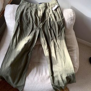 Gap Wide Leg High Rise linen pants new condition with tags